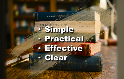 clear objectives; non academic approach